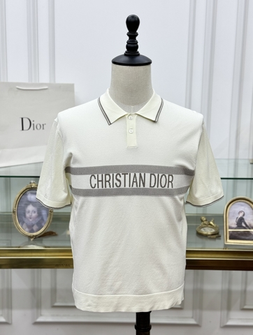 Áo polo Dior logo kẻ chữ trước ngực new 2024 Like Auth 1-1 on web