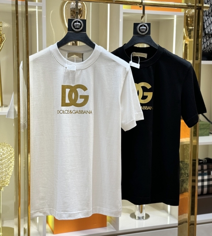 Áo phông T shirt Dolce Gabbana Milano logo nhũ Vàng ngực Like Auth on web