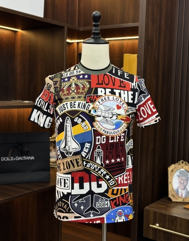 Áo phông T shirt Dolce Gabbana họa tiết just be king mát bay new 2024 Like Auth on web