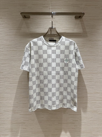 Áo phông T shirt Louis Vuitton Trắng caro monogram Like Auth on web