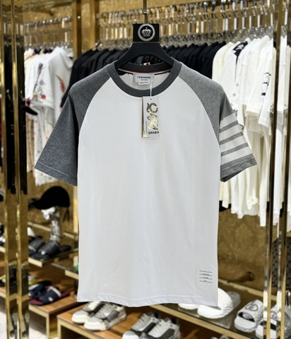 Áo phông T shirt Thombrowne Xám Trắng kẻ sọc tay Like Auth on web