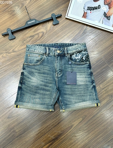 Quần short ngố đùi jean Louis Vuitton logo tiết monogram cạp túi new 2024 Like Auth 1-1 on web