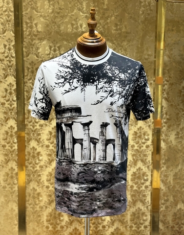 Áo phông T shirt Dolce Gabbana họa tiết thành cổ Hy Lạp new 2024 Like Auth on web