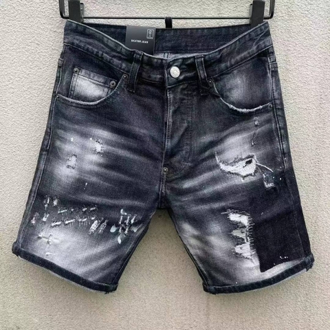 Quần short jean Jean Dsquared2 Đen rách xước wash Like Auth 1-1 on web