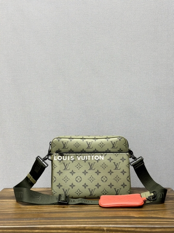 Combo 3 túi ví đeo chéo Louis Vuitton Xanh Rêu vân hoa monogram 26x19x4cm Like Auth on web fullbox bill thẻ