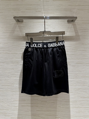 Quần short nỉ Dolce Gabbana Đen logo check cạp tag vuông túi sau Like Auth 1-1 on web