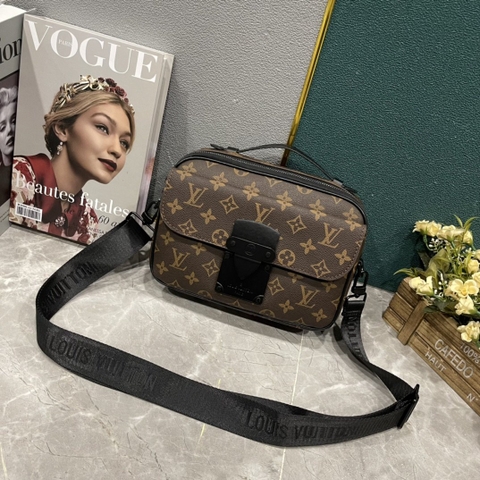 Túi cặp đeo chéo cầm tay Louis Vuitton vân hoa Nâu chìm monogram Like Auth on web fullbox bill thẻ