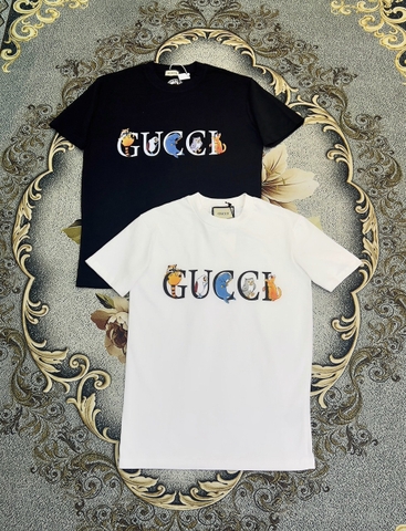 Áo phông T shirt Gucci logo ngực họa tiết Animal Like Auth on web