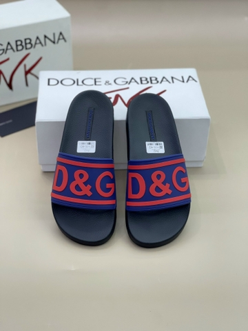 Dép lê Dolce Gabbana Đen quai slide DG Xanh logo Đỏ Like Auth on web fullbox bill thẻ