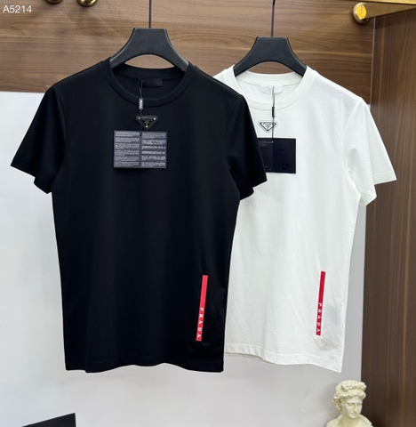 Áo phông T shirt Prada logo check sườn new 2024 Like Auth on web