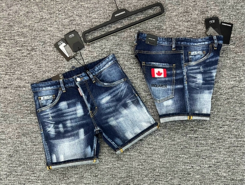 Quần short ngố đùi Jean Dsquared2 Xanh mài bạc logo lá cần Canada túi sau Like Auth 1-1 on web