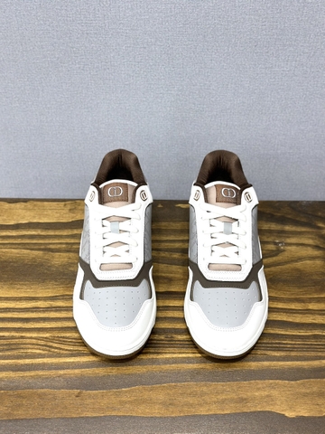 Giày sneaker Dior B27 Trắng Xám viền Nâu new 2024 Like Auth on web fullbox bill thẻ phụ kiện