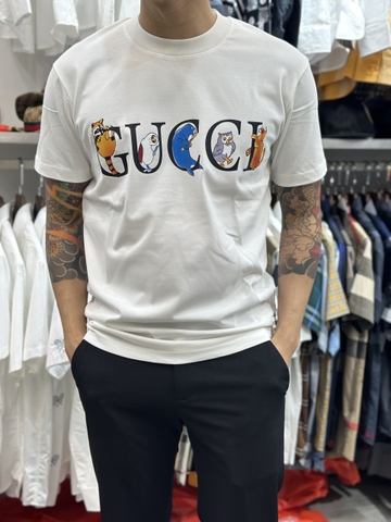 Áo phông T-shirt Gucci logo ngực họa tiết Animal Like Auth on web