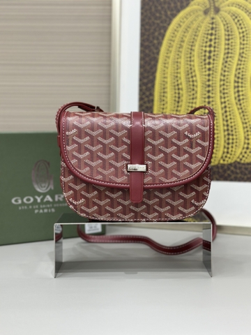 Túi đeo chéo Goyard Belvedera kẻ lưới Đỏ new 2024 Like Auth on web fullbox bill thẻ