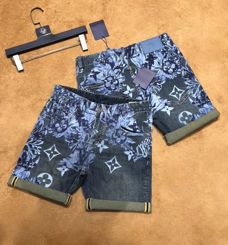 Quần short ngố đùi Jean Louis Vuitton họa tiết monogram Xanh new 2024 Like Auth 1-1 on web