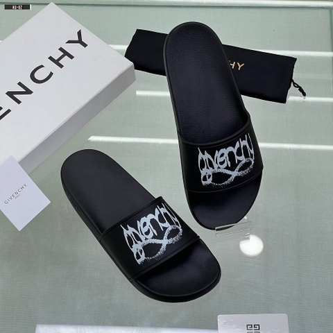 Dép lê quai ngang Givenchy Logo vô cực new 2024 Like Auth on web fullbox bill thẻ