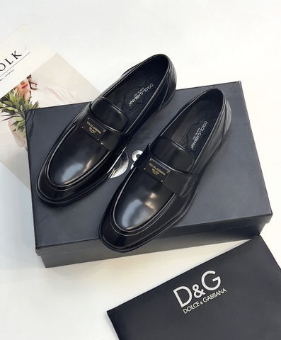 Giày Loafer Dolce Gabbana logo tag vuông bạc Like Auth 1-1 on web fullbox