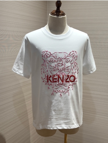 Áo phông T shirt Kenzo Trắng thêu mặt hổ Đỏ new 2024 Like Auth on web