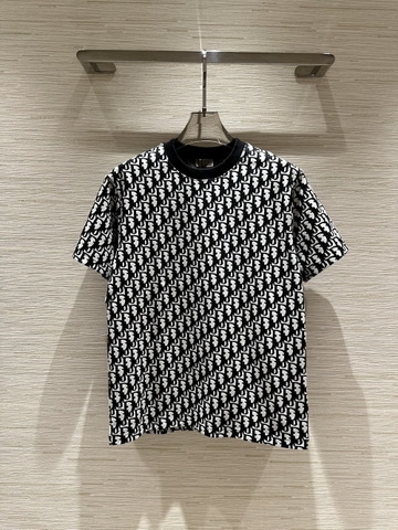 Áo phông T shirt Dior len Trắng full logo monogram new 2024 Like Auth on web