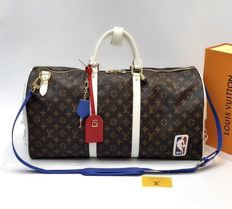 Túi trống du lịch Louis Vuitton NBA du lịch Nâu họa tiết monogram new 2024 size 50cm Like Auth on web