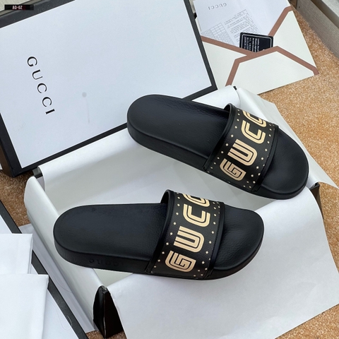 Dép lê quai ngang Gucci logo tag ngang họa tiết ngôi sao Like Auth on web fullbox bill thẻ