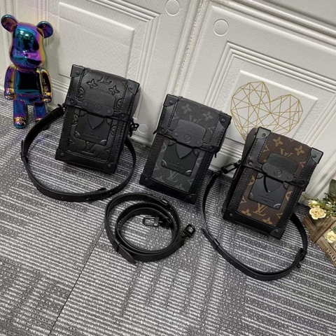 Túi đeo chéo mini Louis Vuitton họa tiết hoa vân viền góc fullbox bill thẻ Like Auth on web