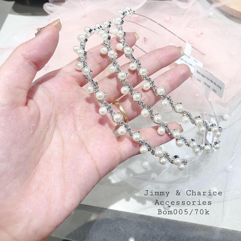 Bờm tóc ngọc trai sang trọng