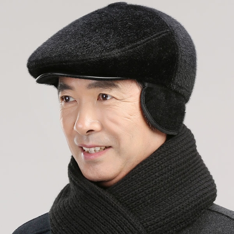 Mũ beret dạ lông dành cho người cao tuổi