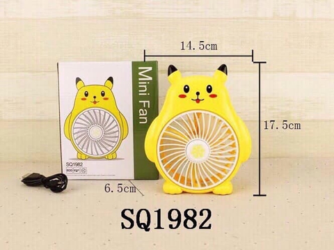 Quạt sạc mini để bàn hình thú