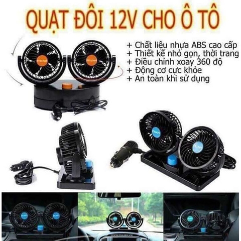 Quạt đôi 12v cho ô tô