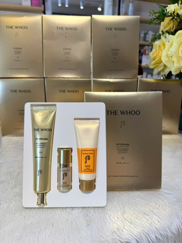 Kem Chống Nắng Chống Nhăn Whoo Gongjinhyang Anti - Wrinkle UV Protective Cream Special Set SPF50+ PA++++