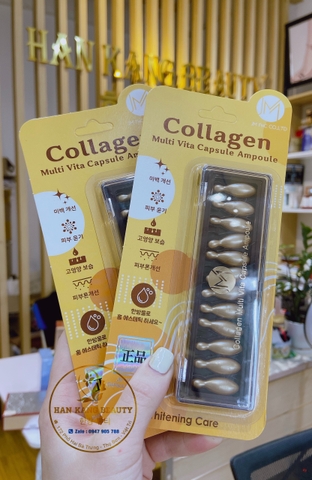 Viên dưỡng đẹp da colagen multi vita ampoule collagen