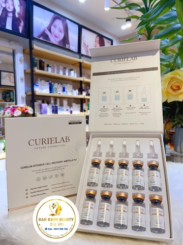 Tế bào gốc phục hồi da siêu căng bóng, trắng sáng, mờ thâm Curielab Future Cosmetics Ampoule Kit