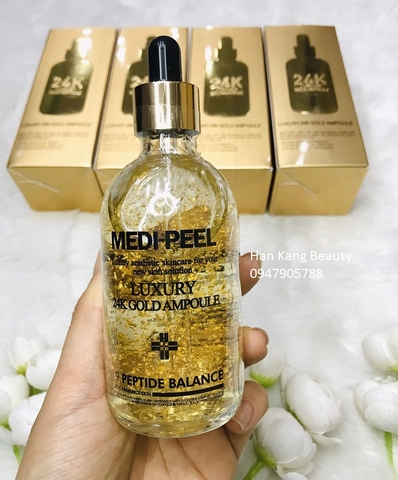 Tinh chất vàng 24K sáng da, chống lão hóa, giảm nhăn, căng bóng Luxury Gold Ampoule Medi-peel 100ml