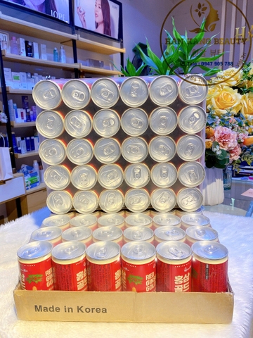 Nước uống hồng sâm lon phục hồi thể lực, sức khoẻ hàn quốc, thùng 30 lon x 175ml