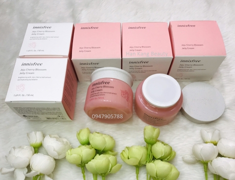 Kem Dưỡng Trắng Da ban đêm  Innisfree Jeju Cherry Blossom jelly Cream