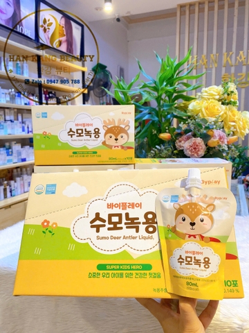 Gạc hươu non tăng cân SUMO Deer Antler Liquid hỗ trợ tăng cân, cải thiện tình trạng biếng ăn cho trẻ - Hộp 10 gói