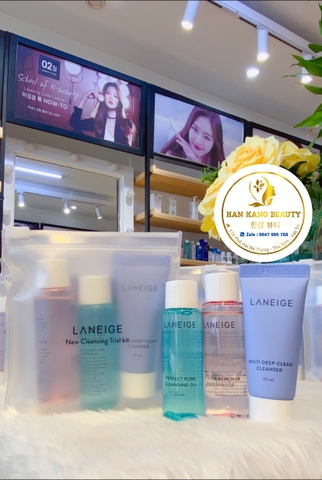 Bộ Kit 3 sản phẩm làm sạch da Laneige New Cleansing Trial kit