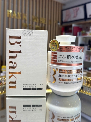 Bộ kem dưỡng trắng da Body sâu, giúp phục hồi, tái tạo, làm trắng làn da xỉn màu B'haku Whitening Pack 360ml/chai