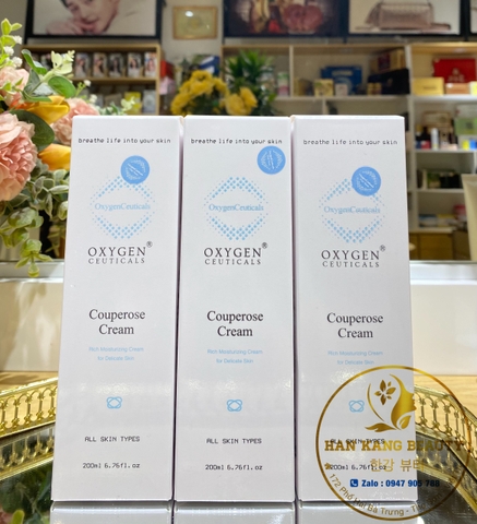 Kem cấp ẩm, phục hồi mần đỏ, tái tạo, căng bóng sáng da Oxyhen Ceuticals Couperose Cream 200ml