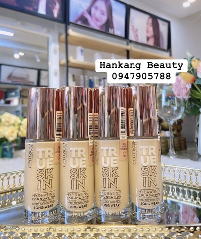 Kem Nền mỏng mịn,che phủ hoàn hảo, kiềm dầu Catrice True Skin Hydrating Foundation Hydraluronic acid Long Wear 30ml