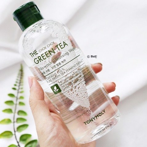 Nước Tẩy Trang Chiết Xuất Lá Trà Xanh  Tonymoly The Chok Chok No-Wash Cleansing Water 