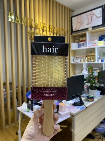 Lược gỗ gỡ rối ,thư giãn da đầu Aritaum The Professional Cushion Hair Brush