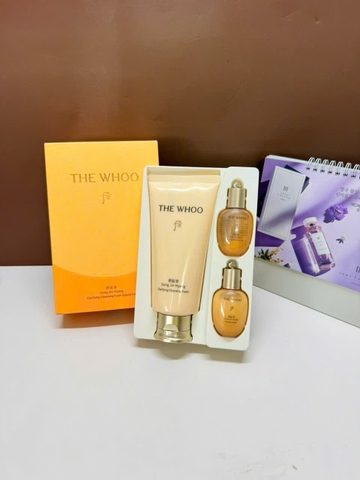 Set Sữa rửa mặt Whoo Vàng The History of Whoo Gong Jin Hyang Clarifying Special Set