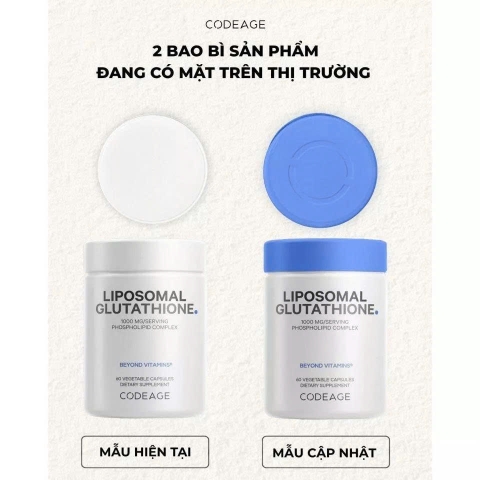 Viên uống làm sáng da Code Age Liposomal Glutathione 1000mg (60 viên)