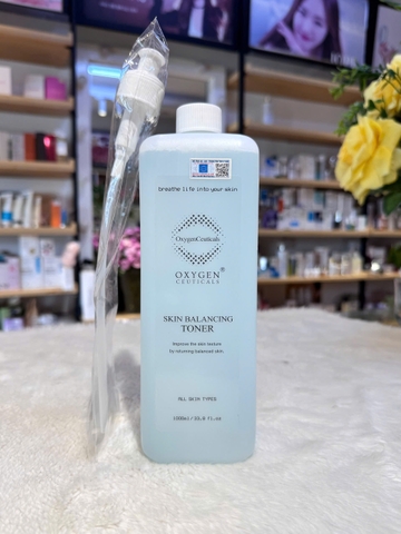 Nước hoa hồng cân bằng PH, cấp ẩm sáng mịn Oxygen Ceuticals Nutrient Toner 300ml