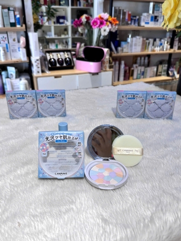 Phấn Phủ Đa Sắc Canmake Marshmallow Finish Powder Abloom Nâng Tông Kiềm Dầu Chỉnh Sắc Tố Da Nhật Bản 4g