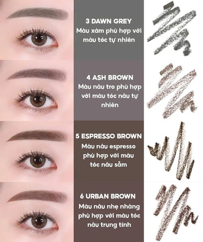 Chì Kẻ Mày Lâu Trôi Innisfree Auto Eyeebrow Pencil 0.3g