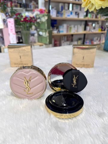 Phấn nước YSL Touche Éclat Glow Pact Cushion High Cover Mesh Foundation Vỏ Hồng