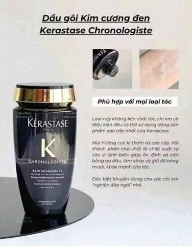 Dầu Gội Cao Cấp Phục Hồi Chuyên Sâu, Tạo Độ Bóng Cho Tóc Khô Xơ, Xỉn Màu Kérastase Chronologiste Bain Regenerant 80ml